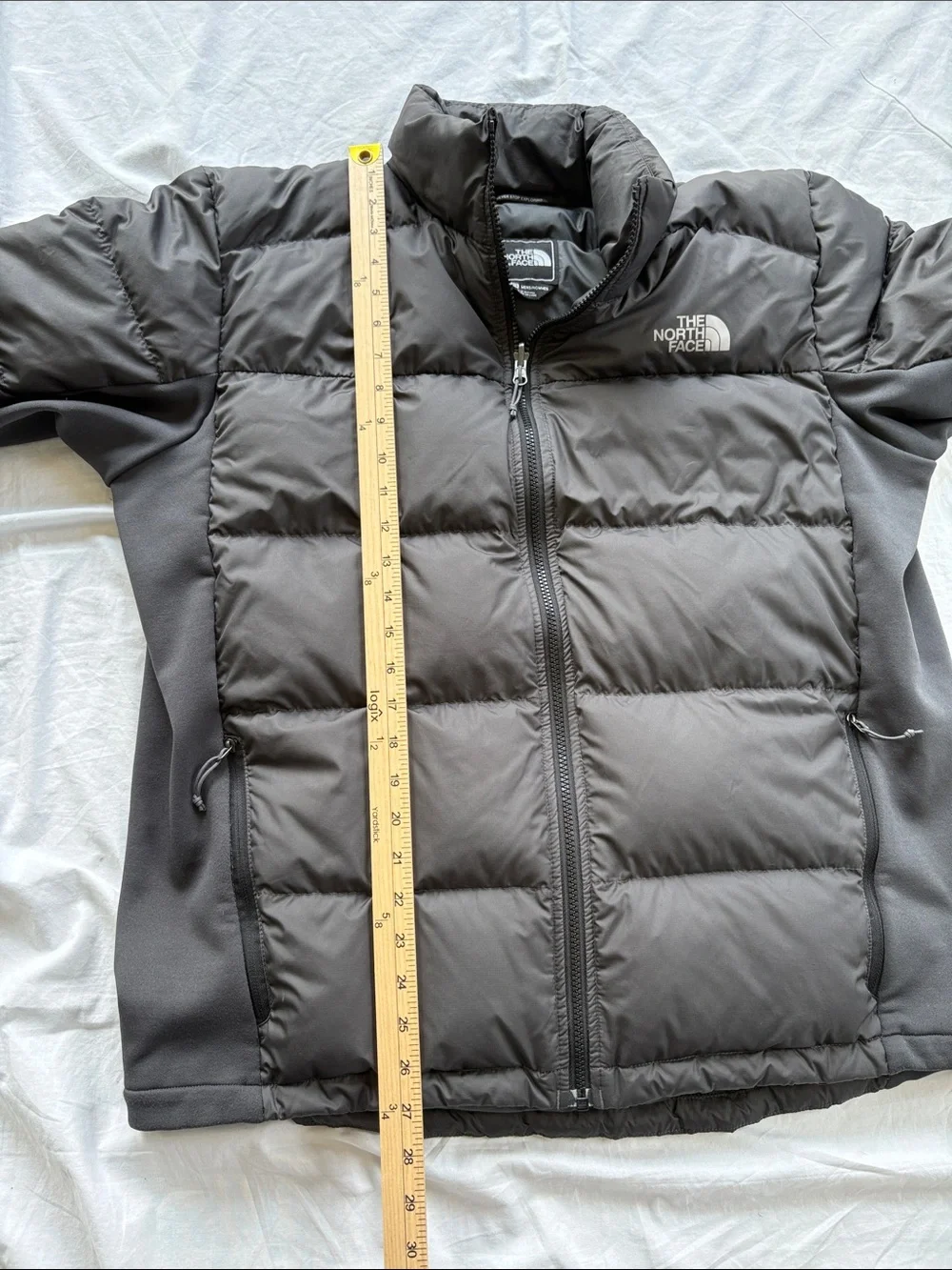 North Face 550 Down Hybrid Black Quilted Puffer JacketMens XL